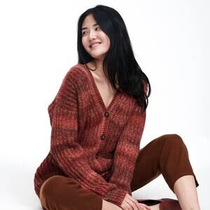 Naadam Alpaca Blend Space Dye Grandpa Cardigan Size Small